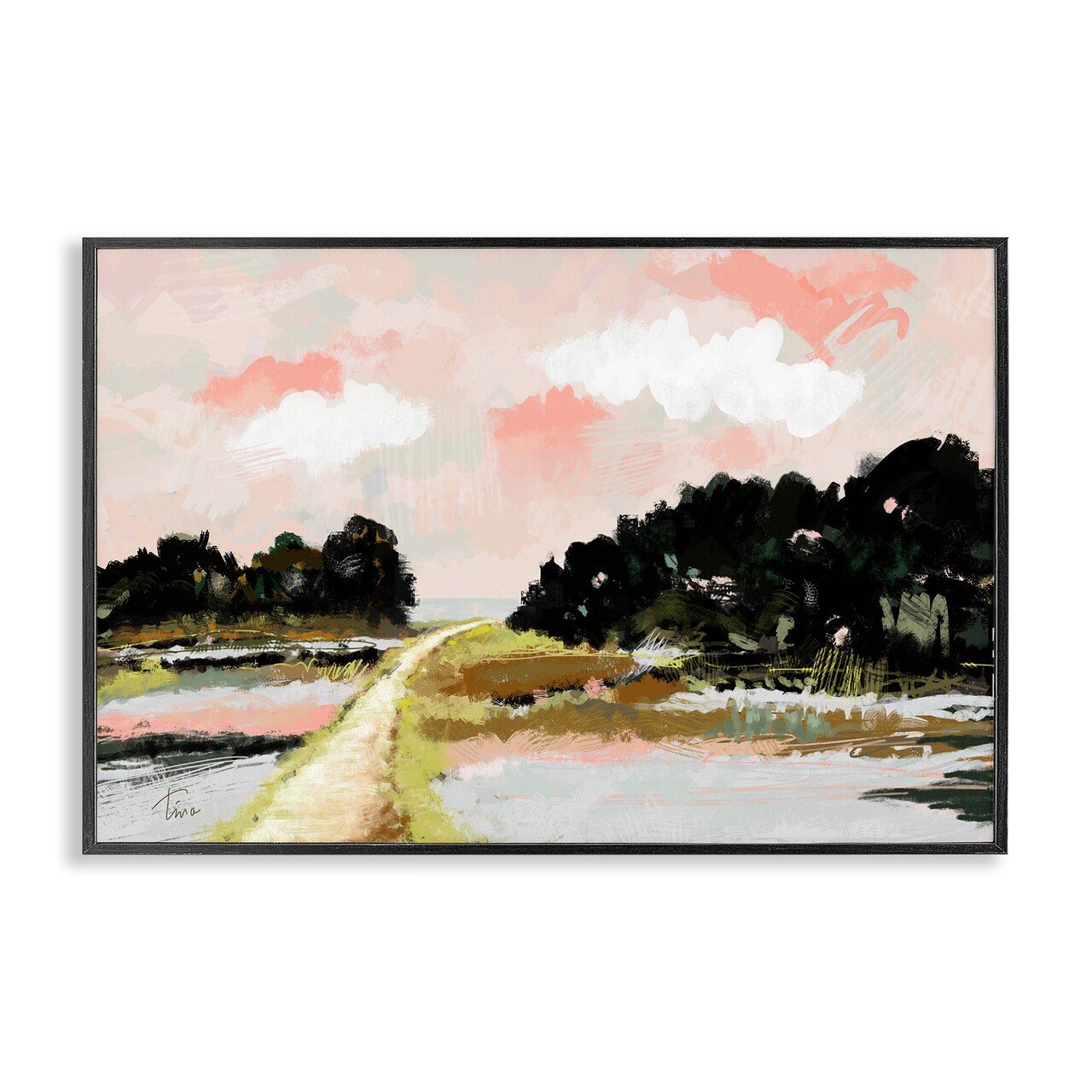 Stupell Industries Nature with Blush Sunrise Framed Giclee Wall Art Design by Tina Finn